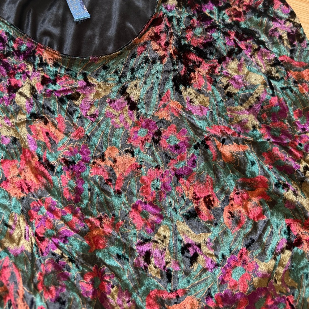 Free People Crushed Velvet Mini Dress with Belt - Picture 3 of 7